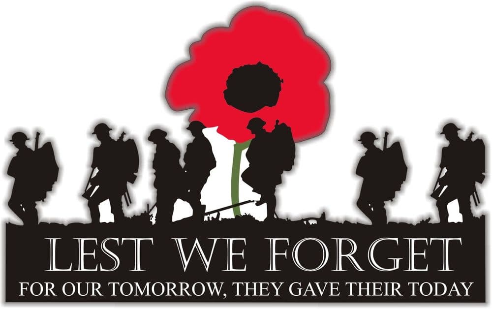 Soldiers and Poppy Sticker They Gave Their Tomorrow