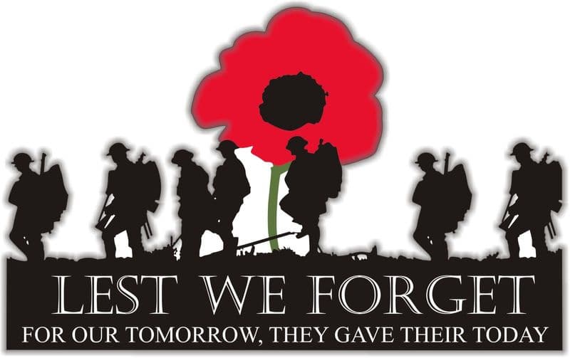 Soldiers and Poppy Sticker They Gave Their Tomorrow