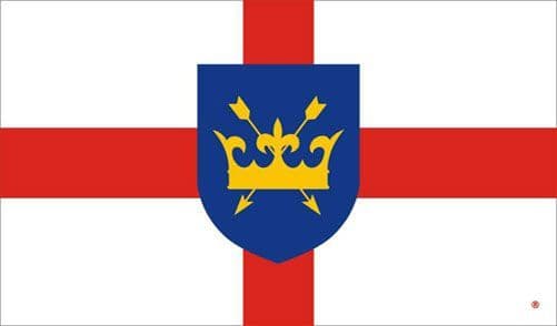 St Edmund Flag Patron Saint of the English - 5ft x 3ft polyester flag with metal eyelets