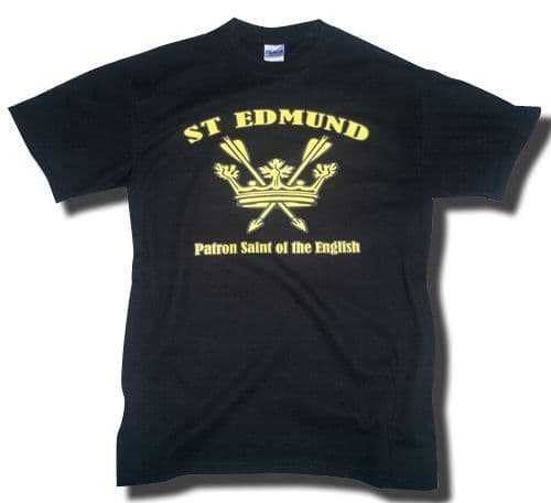 St Edmund Patron Saint of the English T-Shirt - Black