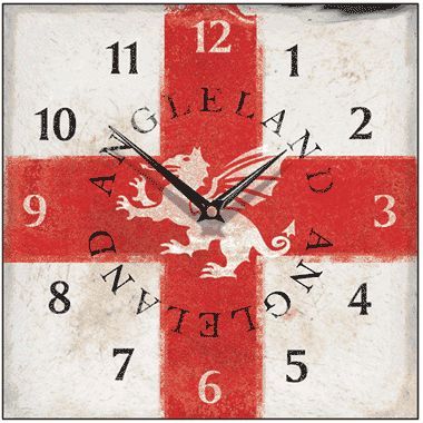 St. George Cross and Dragon Angleland Square Wall Clock