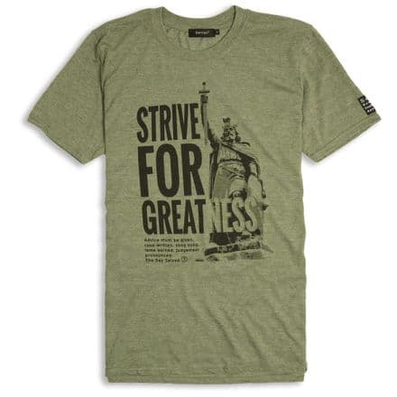 Strive For Greatness T-Shirt - Heather Military Green