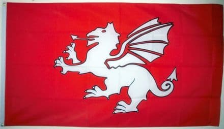 White Dragon Flag of the English 5ft x 3ft