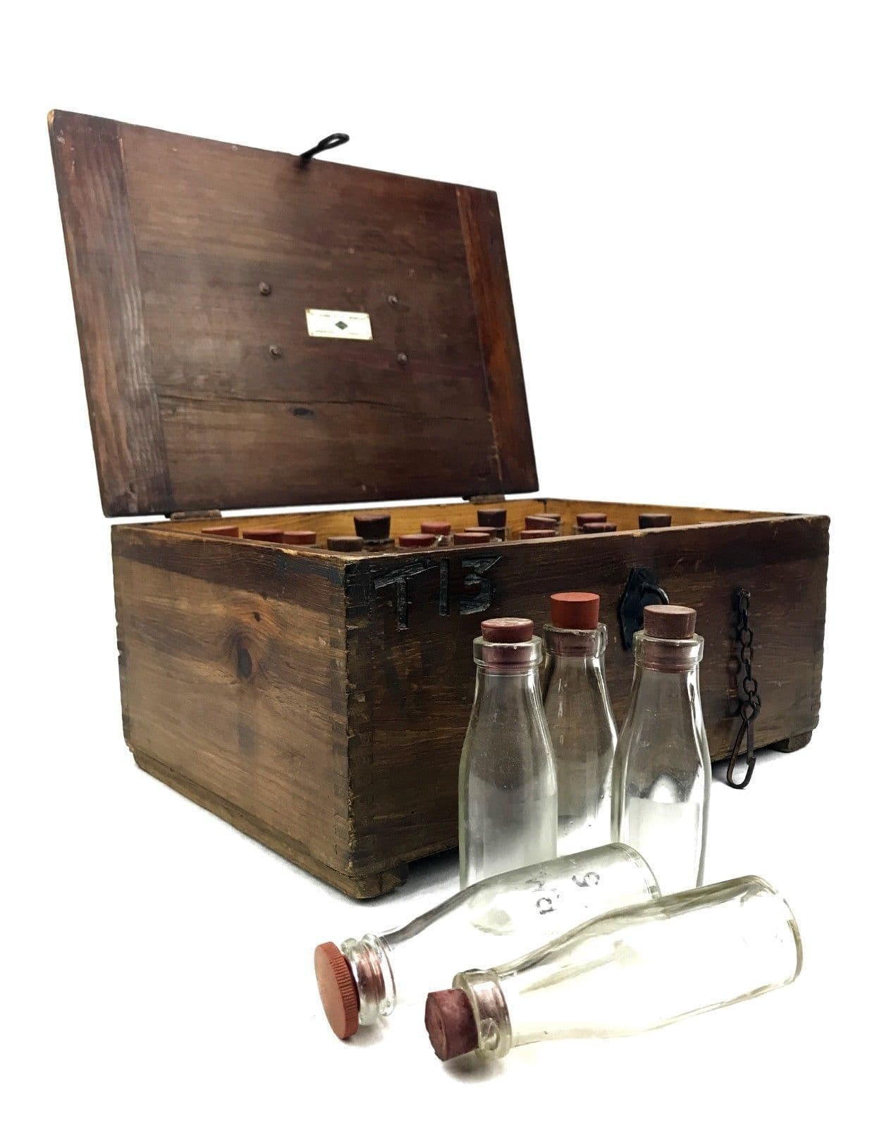 Vintage Scientific Equipment Lab Test Bottle Set By W & J LTD