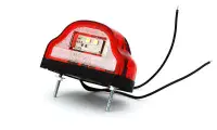Dutch Number Plate Light - Red LED - 12/24V LED with Marker Light E-Tested