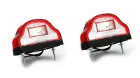 Dutch Number Plate Light - Red LED - 12/24V LED with Marker Light E-Tested