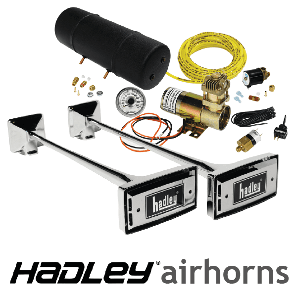 Hadley 26" & 29" Chrome Ambassador Rectangular Air Horn Kit AVAILABLE