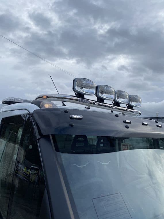 Iveco Daily Chassis Cab Acrylic  Sun Visor - With 5 LED's  PN:AC3065SLED