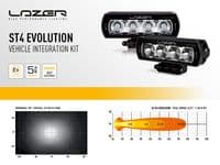 Lazer ST-4 Evolution LED Spot Light Twin Grill Kit - MAN TGE PN: GK-TGE-01K
