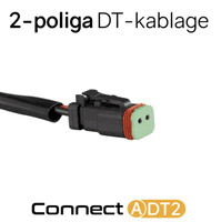 LEDSON Connect  1,2 or 3 x DT 2 pin cable harness for auxiliary lights (12V)
