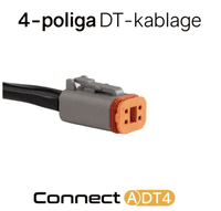LEDSON Connect  1,2 or 3 x DT 4 pin cable harness for auxiliary lights (12V)