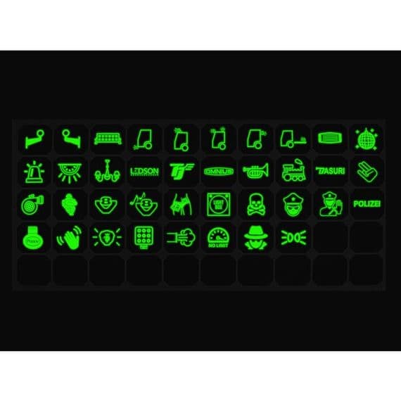 LEDSON Symbol sheet for Commander PN:7800324