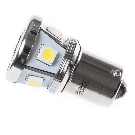 Red Ultra Bright BA15s LED Bulb, 5050 SMD, 12/24v, CE Marked (Single) PN: LABA15UBBR
