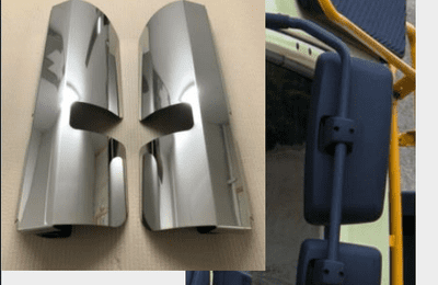 Volvo FMX 2010-2021 Stainless Steel Mirror Guards PN: FMX2101