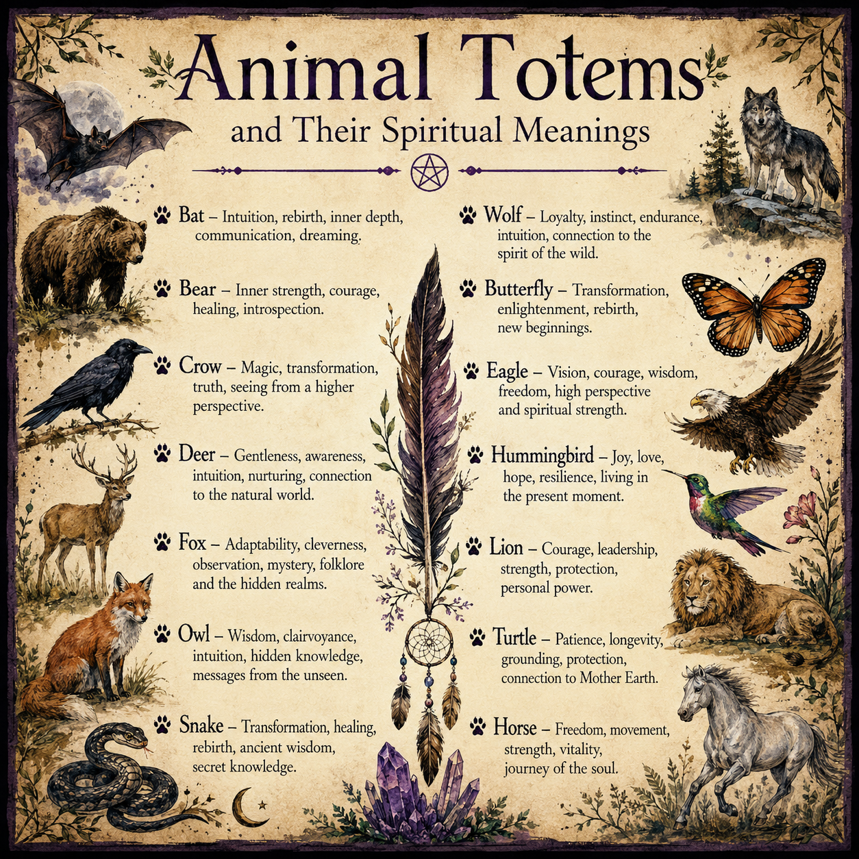 Animal Totems and Their Spiritual Meanings | Spirit Animals in Witchcraft