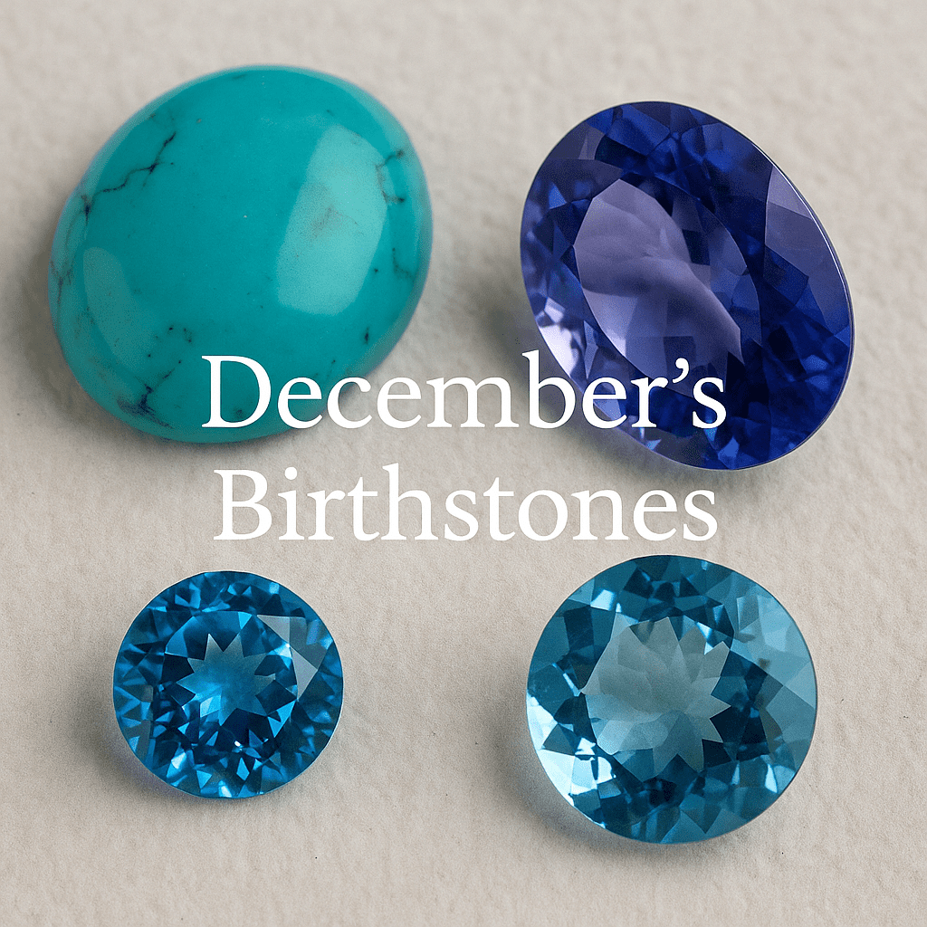 December’s Birthstones: Turquoise, Tanzanite, Zircon & Blue Topaz
