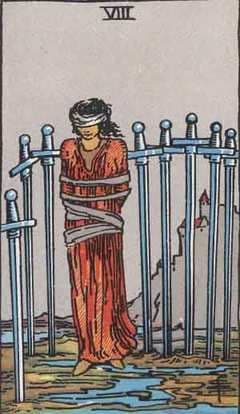The Eight of Swords in Tarot: Limitation, Fear, and Finding Liberation