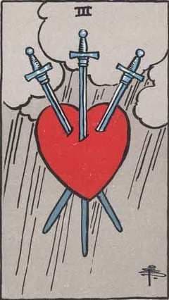 The Three of Swords in Tarot: Heartbreak, Truth, and Emotional Release
