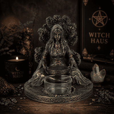 Celtic Goddess Danu Tealight Holder – Bronze Finish
