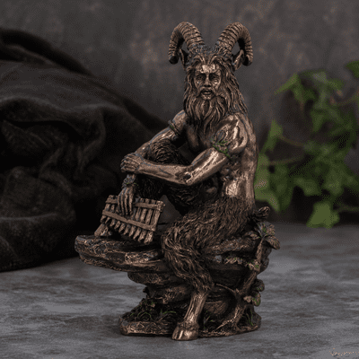 Pan Medium Bronze Figurine 15cm