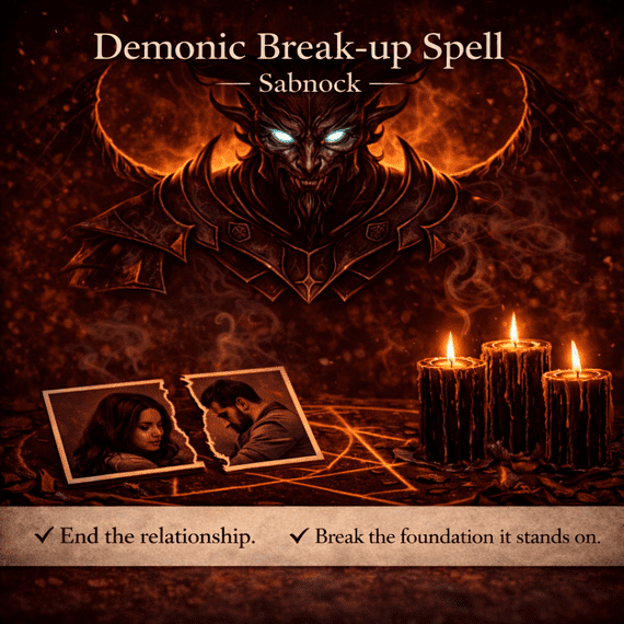 Sabnock Break Up Spell | Demonic Separation & Relationship Ending UK