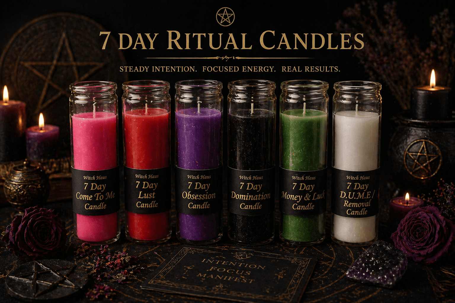 7 Day Ritual Candles UK | Spell & Intention Candles
