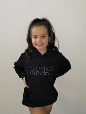 Black Gymnast Diamante Hoodie