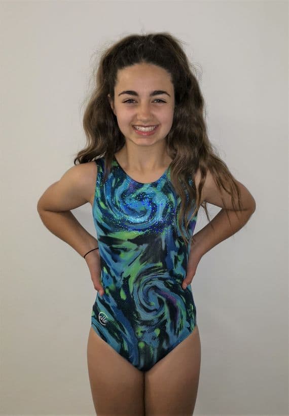 Blue Vortex Leotard