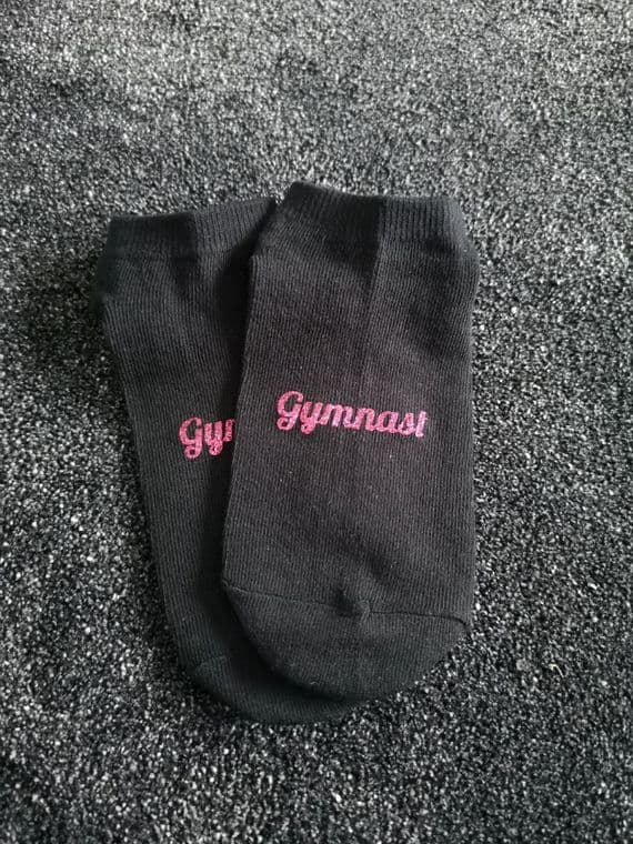 Gymnast Socks Fancy Font