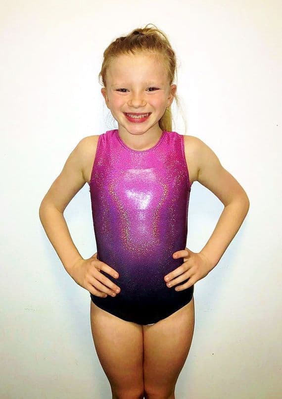 Pink & Black Shaded Leotard