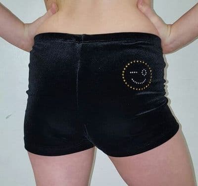 Wink Emoji Velvet Shorts