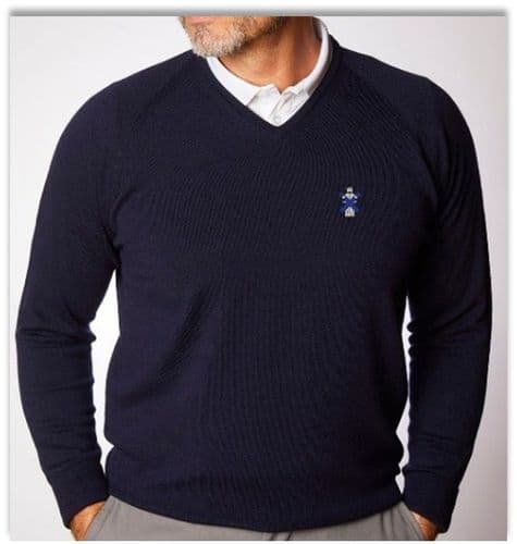 Glenbrae Merino Pullover - Navy