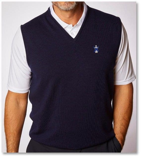 Glenbrae Merino Slipover Navy 