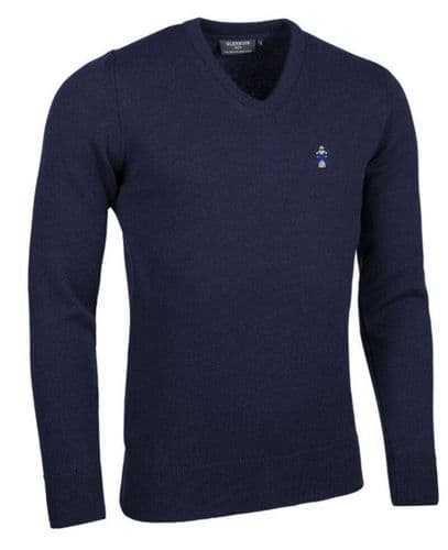 Glenmuir Lomond Lambswool  V-neck Jumper- Navy