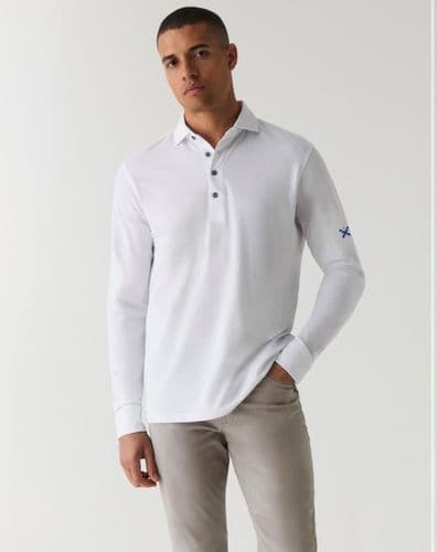 Greyson Omaha Long Sleeve Polo - White