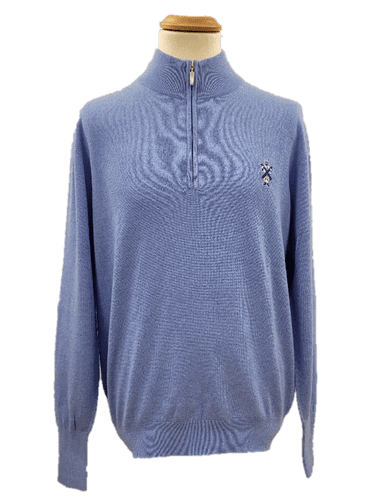 Hawico Kingsbarns Cashmere ¼ Zip Sweater- African Lily