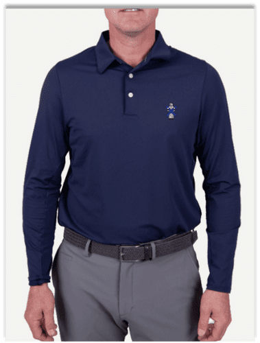 Kjus Soren Long-sleeve Solid Polo- Navy