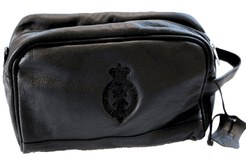 Leather wash bag
