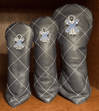 Links & Kings Navy Dimond Leather Headcovers