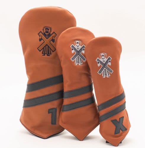 Links & Kings Tan Leather Headcovers