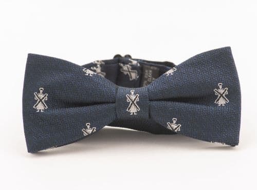 Members’ Pre-tied Bow Tie – Navy/White