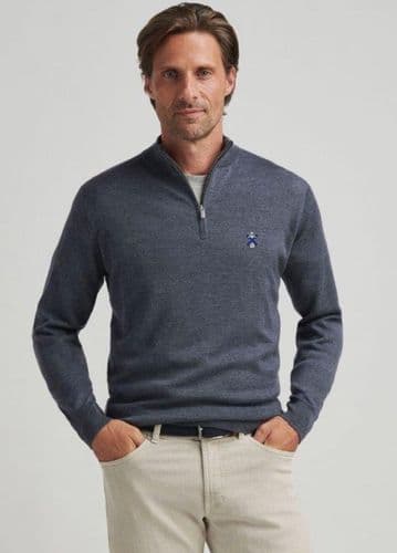 Peter Millar ¼  Zip - Charcoal