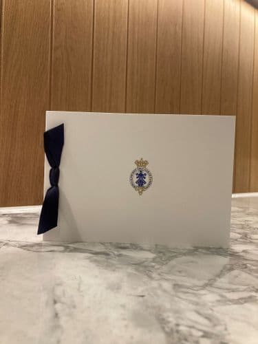 Plain Xmas Card with Club crest and ribbon - Pack of 12