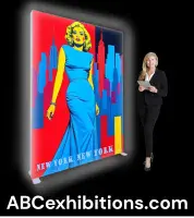 3000mm LED lightbox exhibition stand