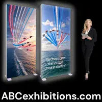 3000mm LED lightbox exhibition stand