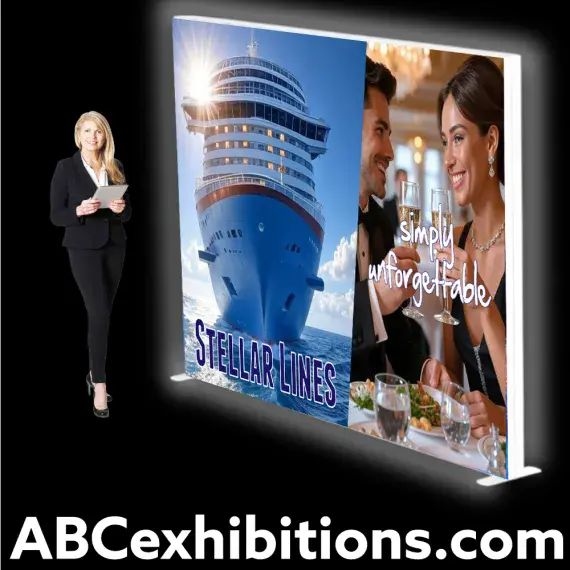 3000mm LED lightbox exhibition stand