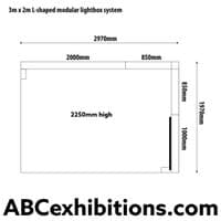 3m x 2m L shape Shell Scheme LED lightbox