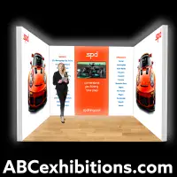 A backlit Illuminated LED lightbox exhibition stand