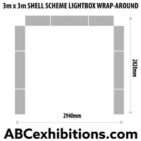 A backlit Illuminated LED lightbox exhibition stand