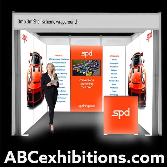 A backlit Illuminated LED lightbox exhibition stand